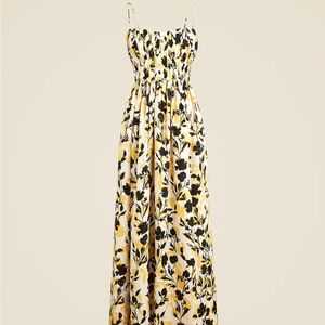 J. Crew Collection Ruched Maxi Dress in Luster Georgette